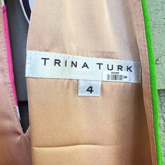 Trina Turk Floral Slip Dress Halter Tie Neck 4 - Picture 2 of 9